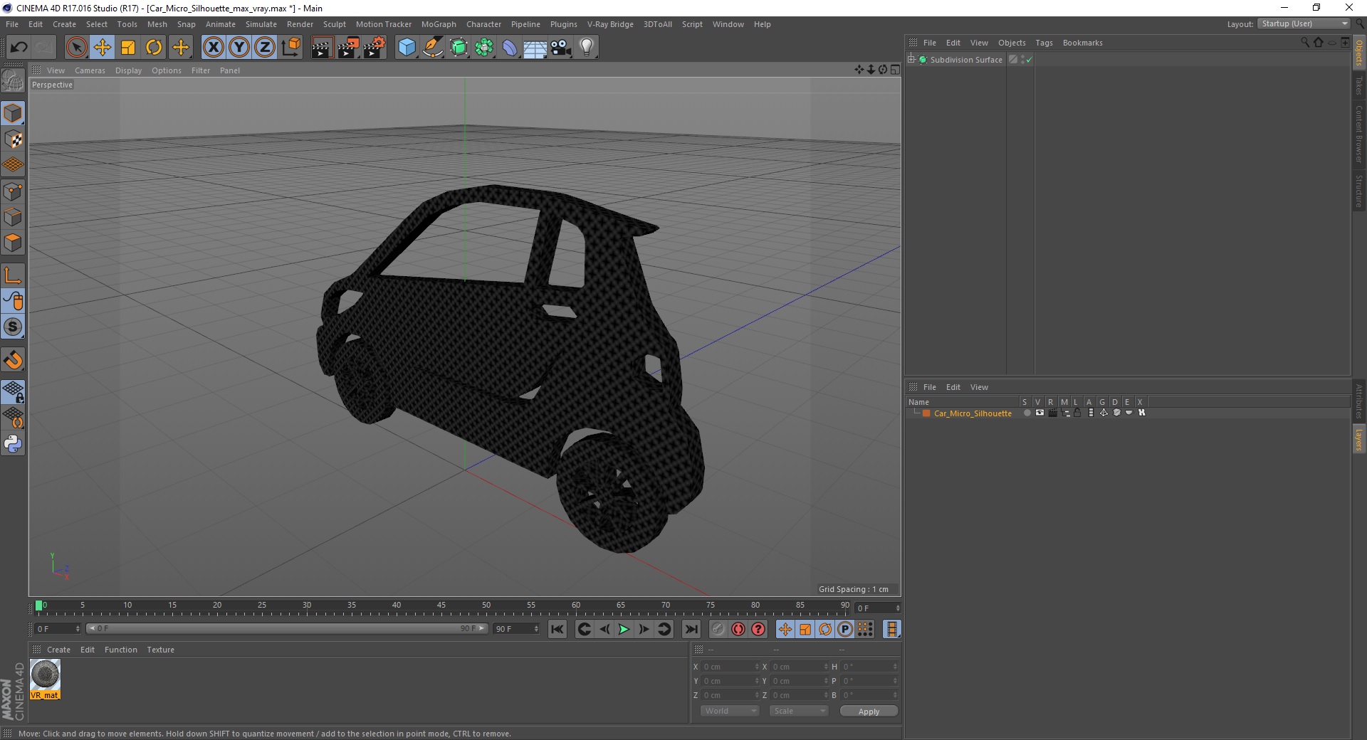 3D model Car Micro Silhouette