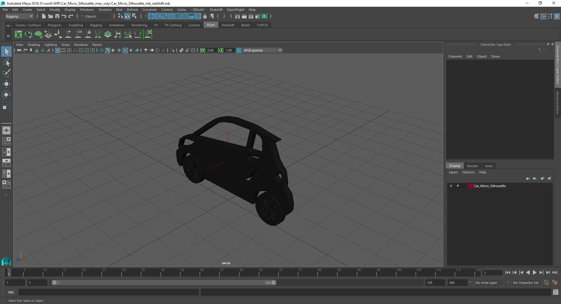 3D model Car Micro Silhouette