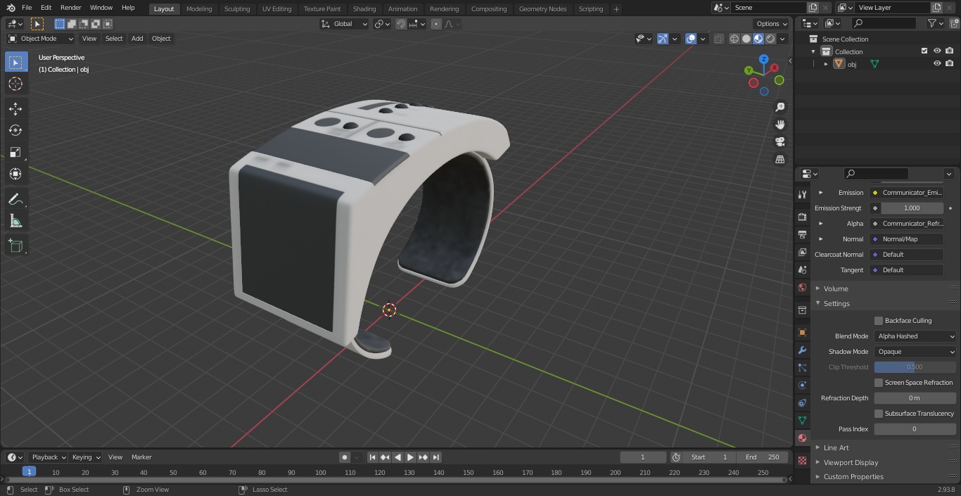 3D Wrist Communicator model