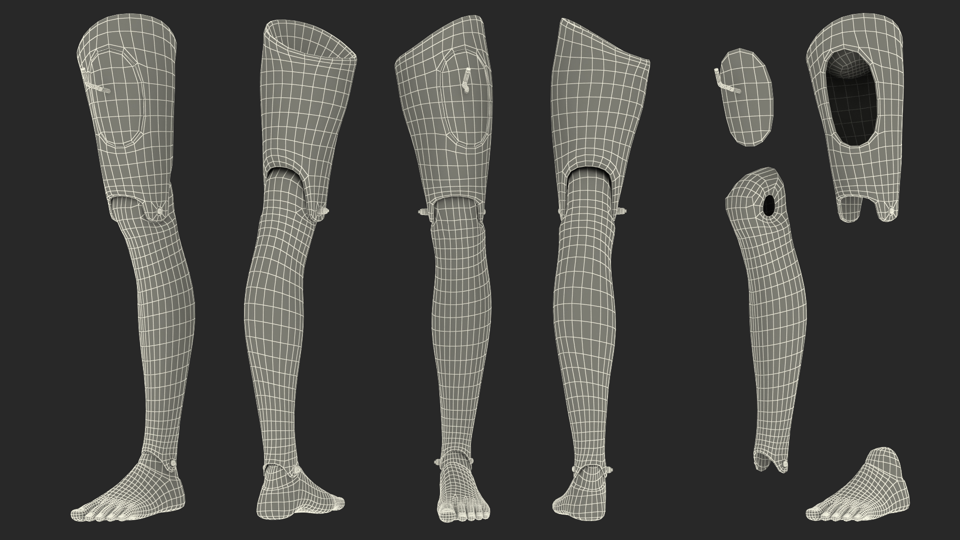 3D model Injured Firstaid Mannequin Leg