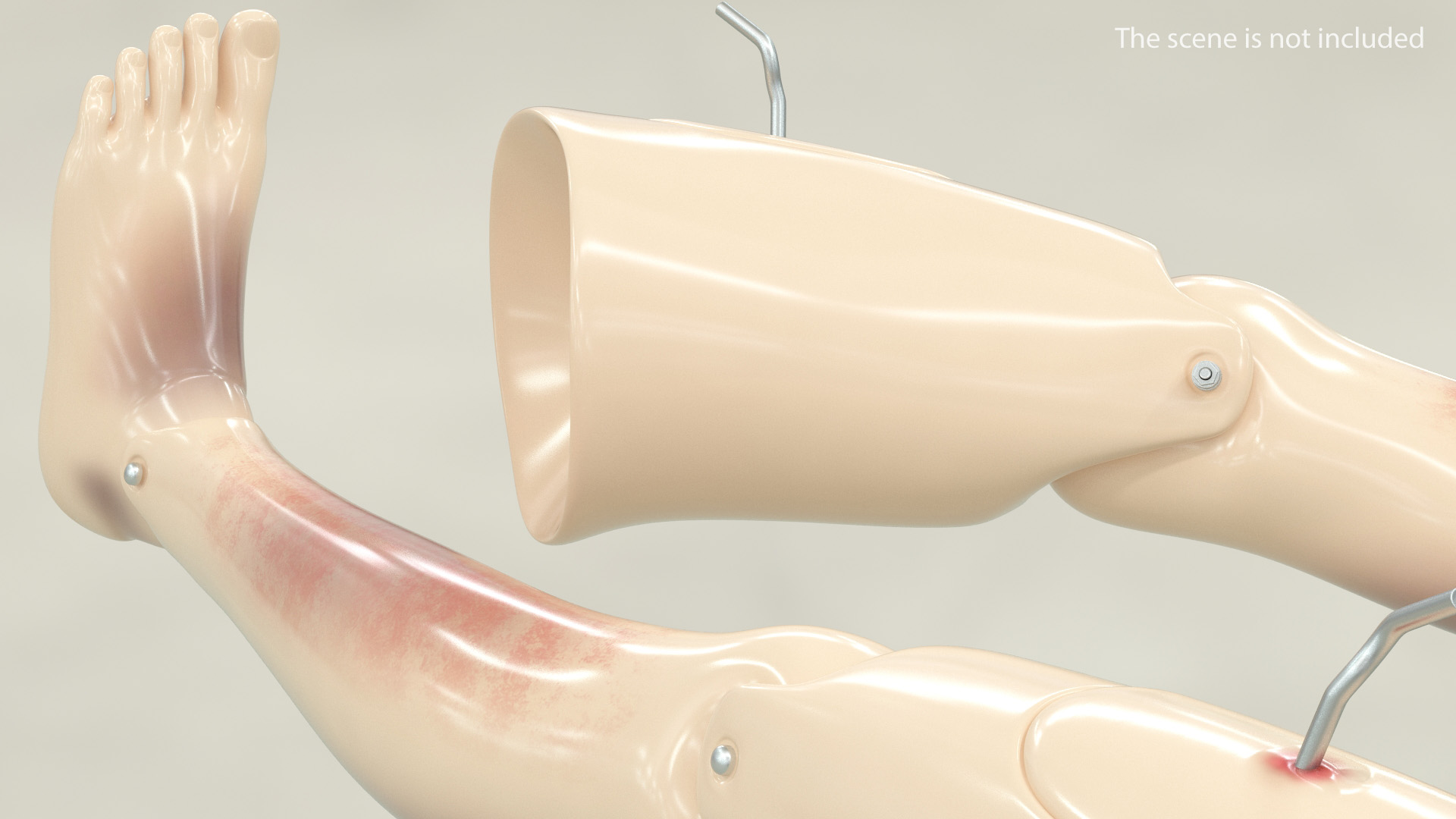 3D model Injured Firstaid Mannequin Leg