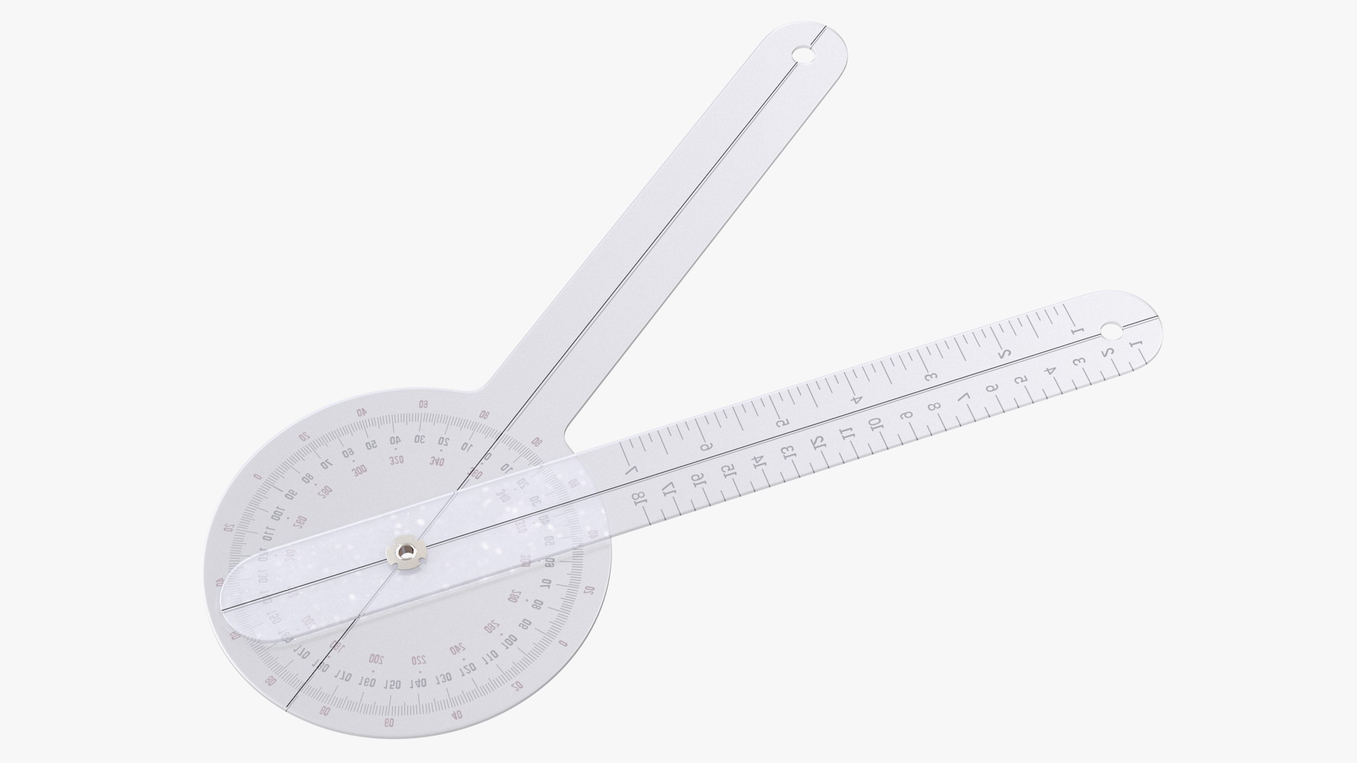 3D model Transparent Plastic Goniometer