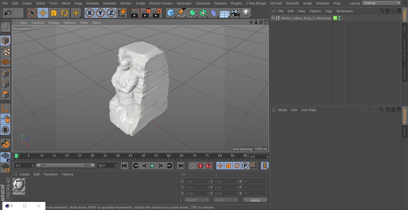3D model Martin Luther King Jr Memorial