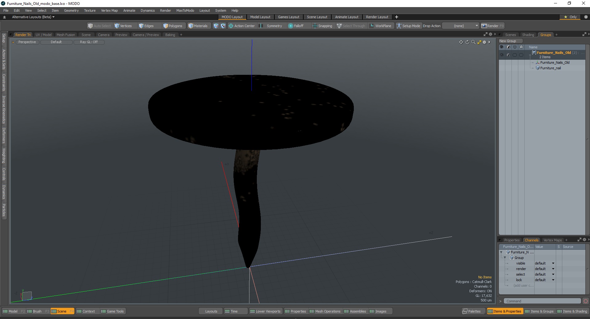 Furniture Nails Old 3D model