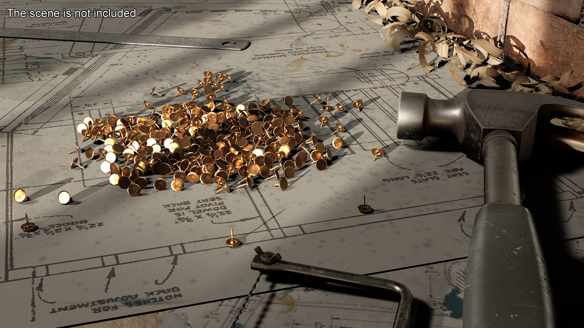 Furniture Nails Old 3D model