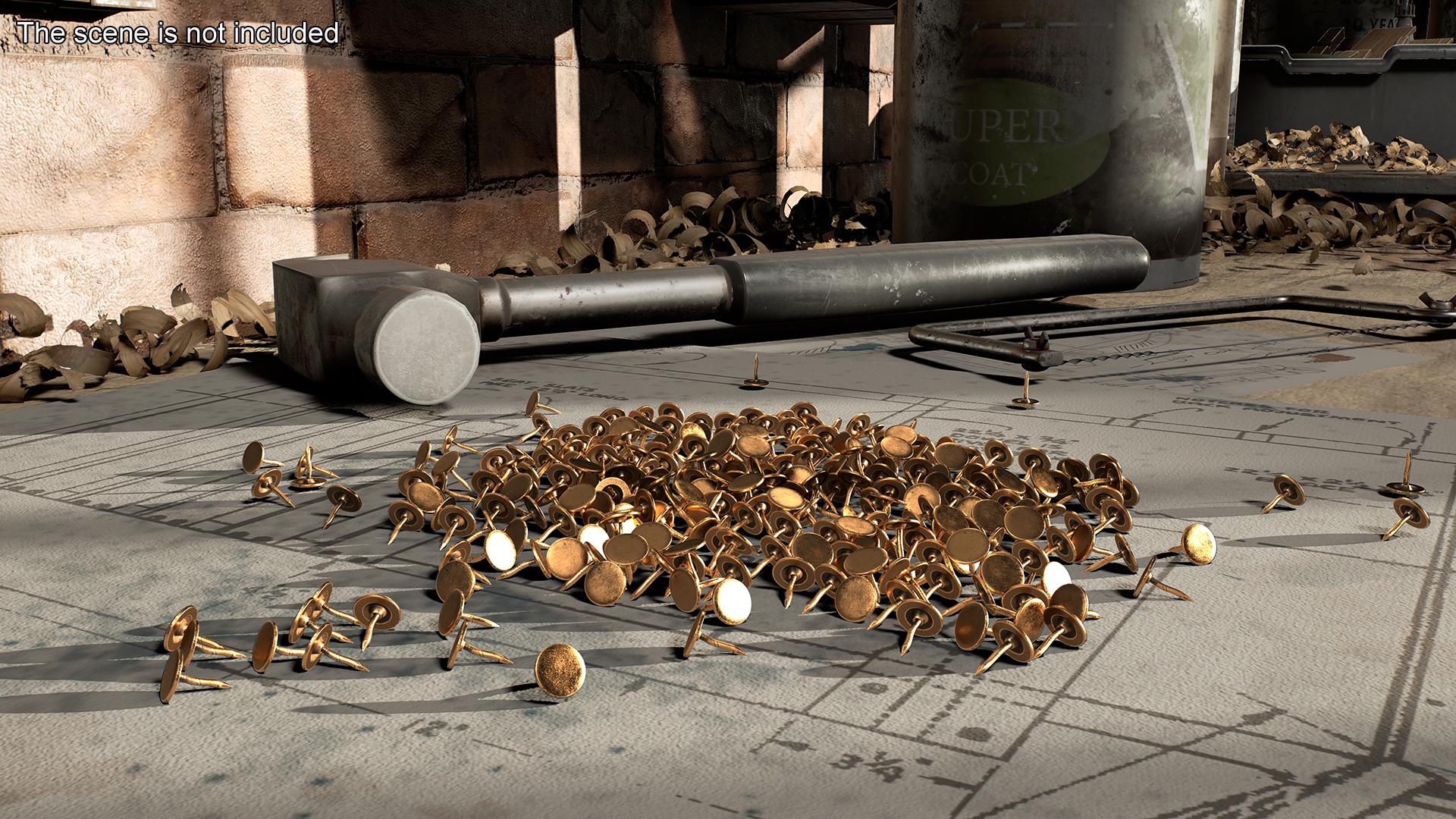 Furniture Nails Old 3D model