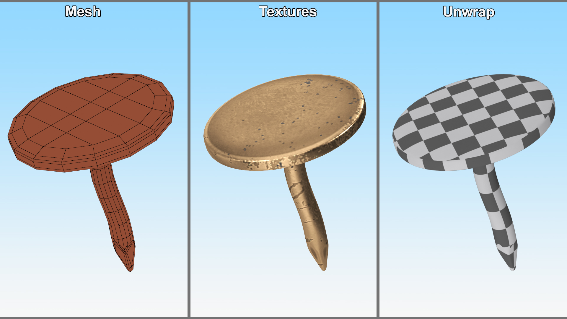 Furniture Nails Old 3D model