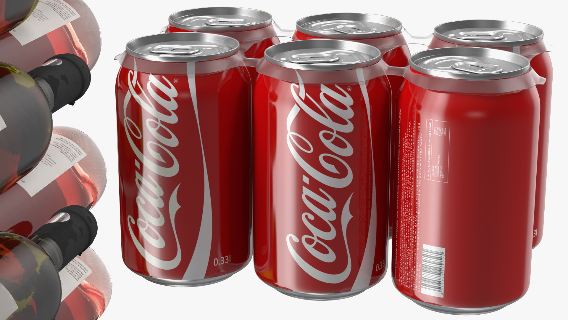Wine Coolers Set Wine Cola Water 3D
