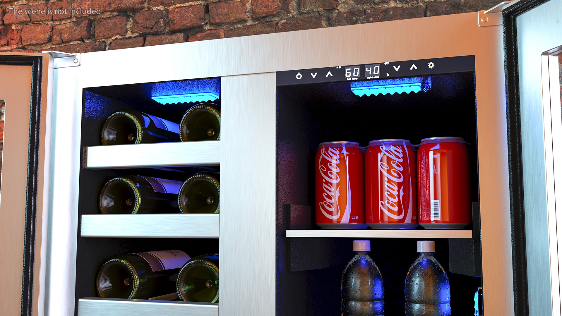 Wine Coolers Set Wine Cola Water 3D