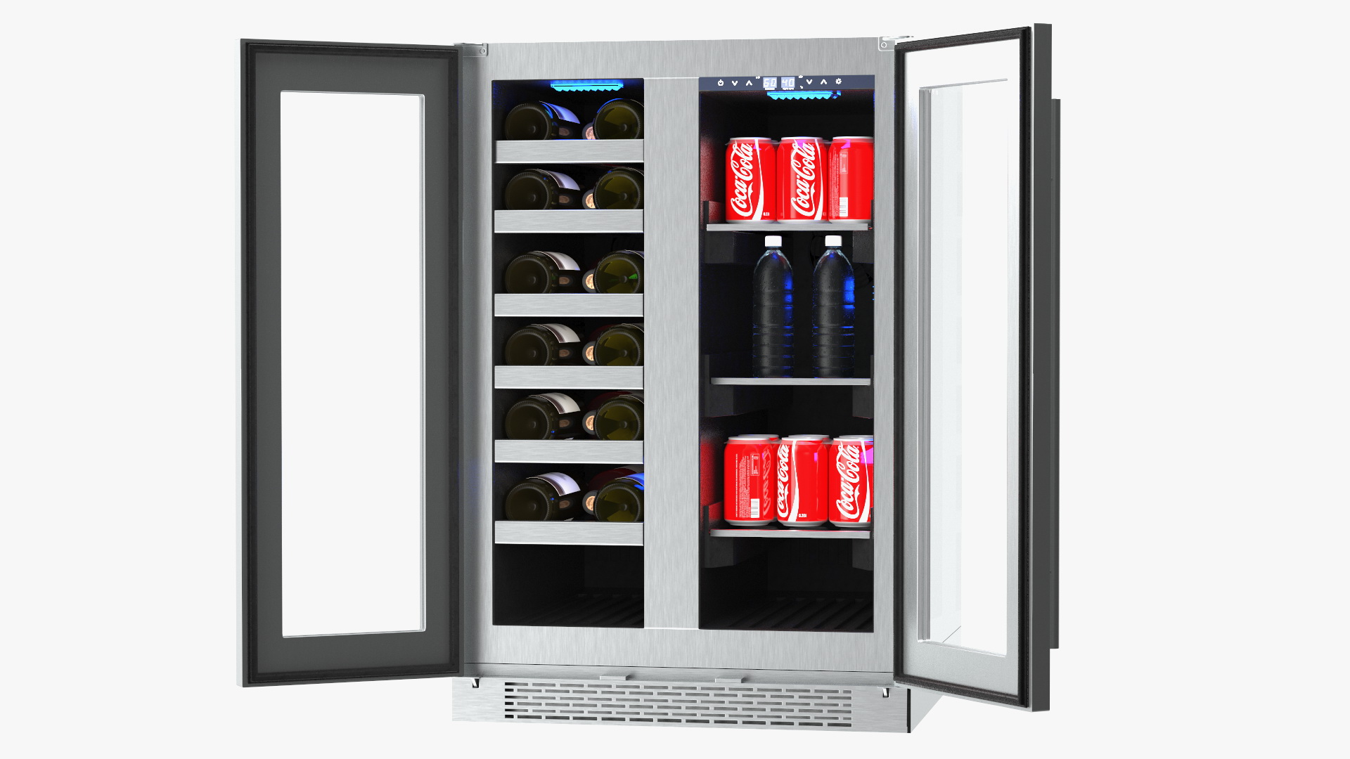 Wine Coolers Set Wine Cola Water 3D