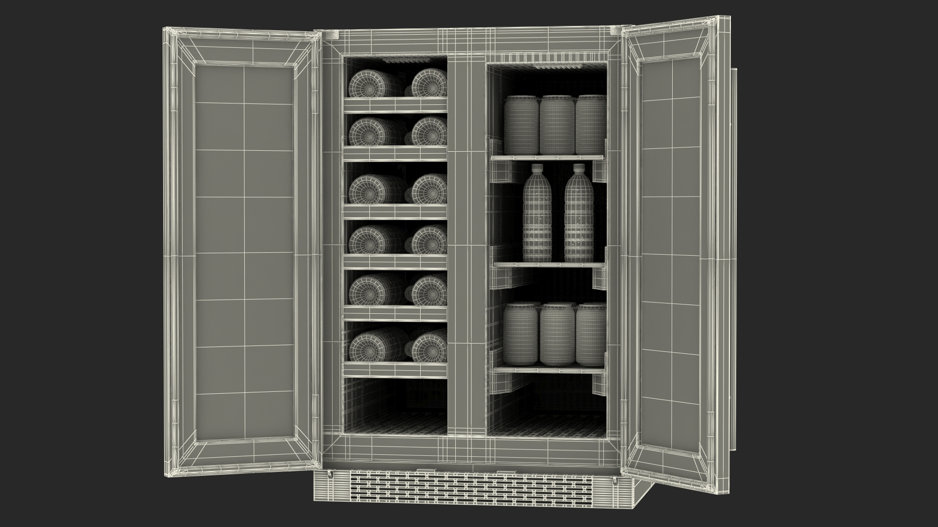 Wine Coolers Set Wine Cola Water 3D