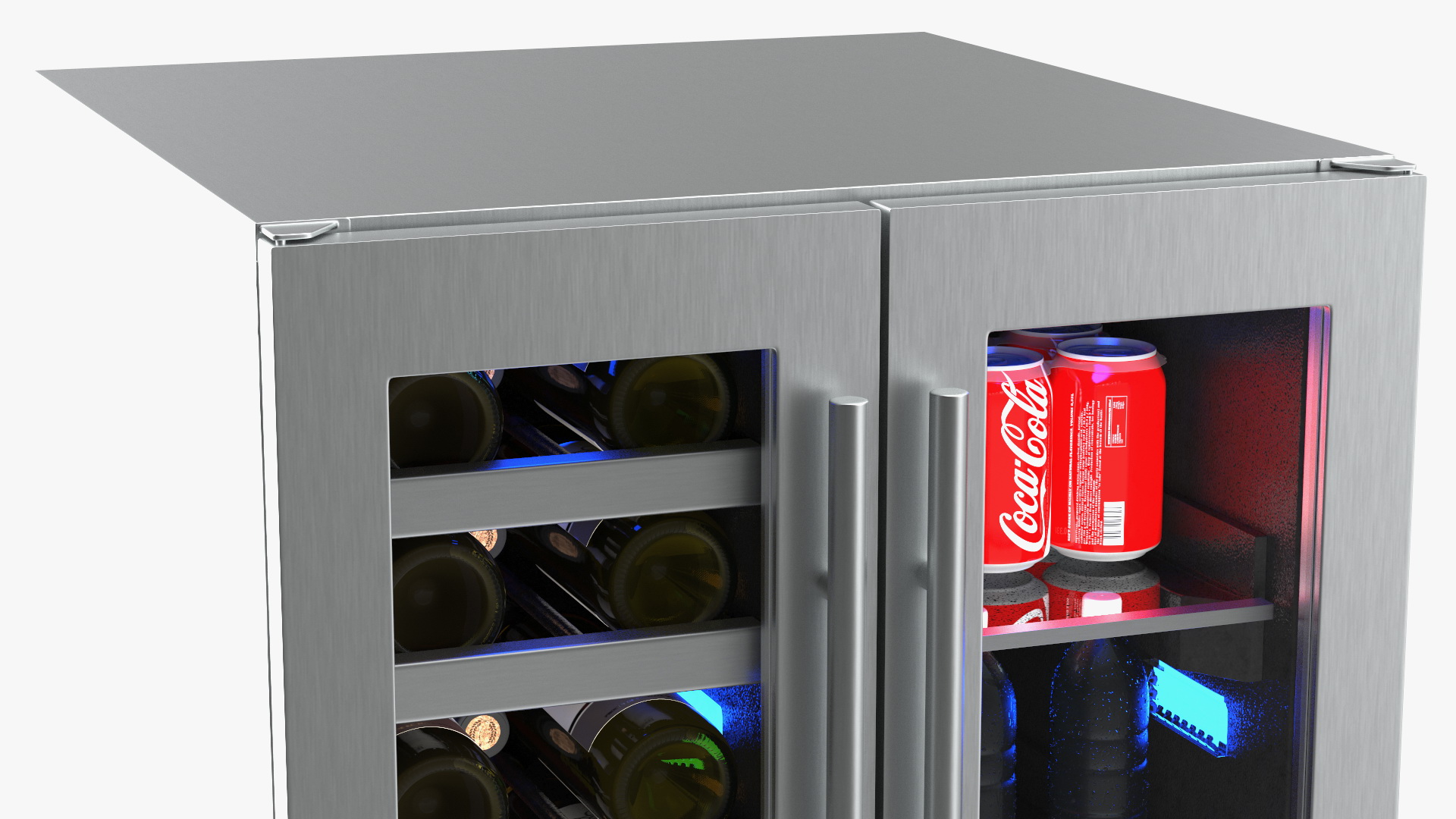 Wine Coolers Set Wine Cola Water 3D