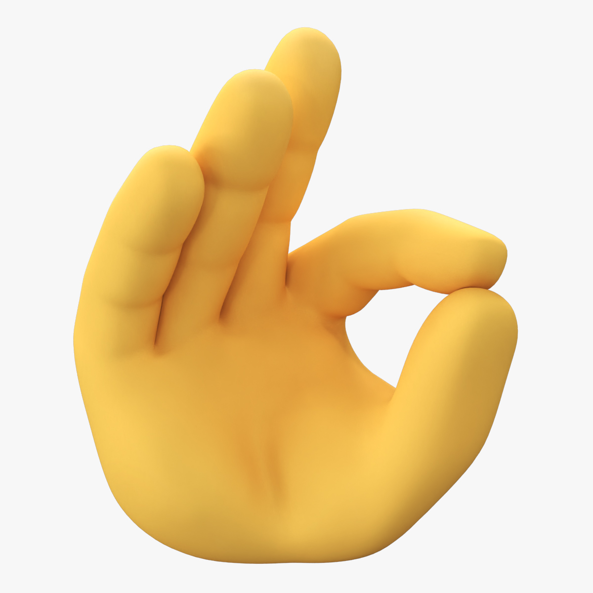 OK Hand Gesture Emoji 3D model preview