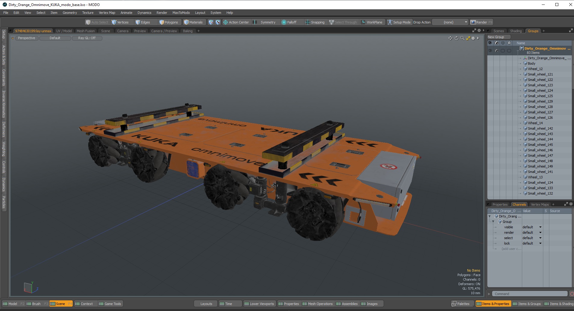 3D Dirty Orange Omnimove KUKA