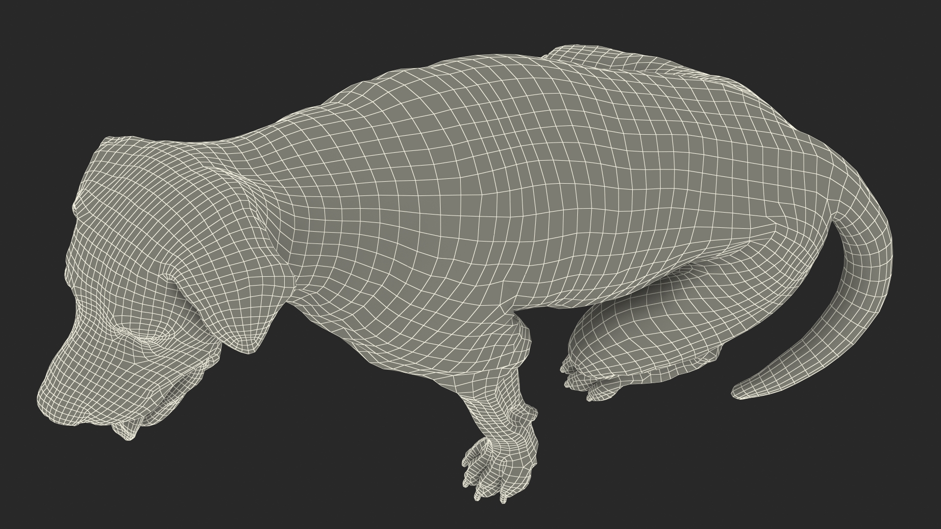 3D model Labrador Dog Brown Sitting Fur