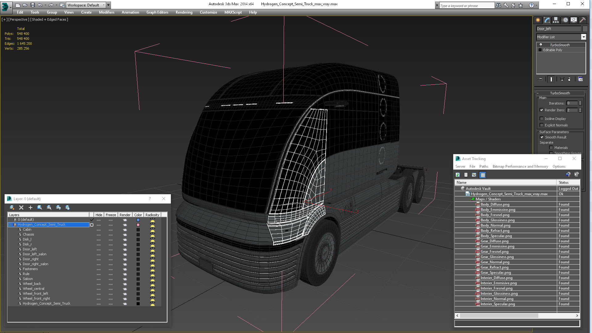 Hydrogen Concept Semi Truck 3D