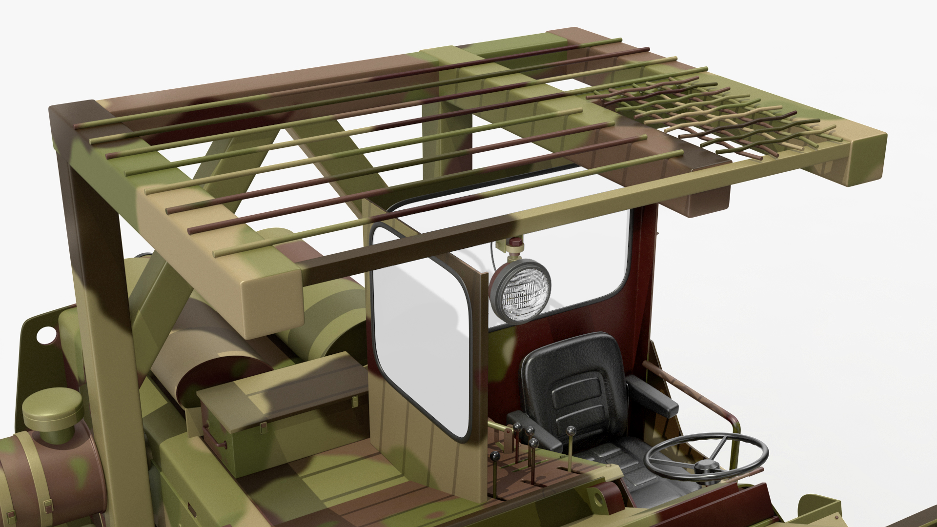 3D Forklift Loads Cargo to the Lockheed C 130 Hercules Rigged model