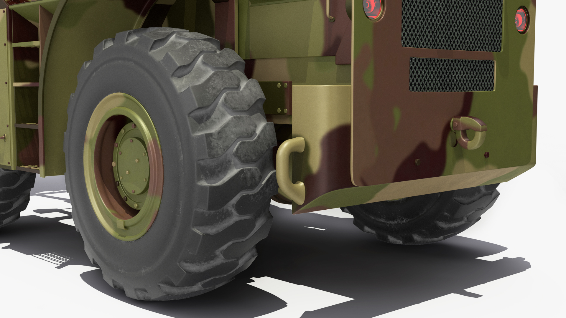 3D Forklift Loads Cargo to the Lockheed C 130 Hercules Rigged model