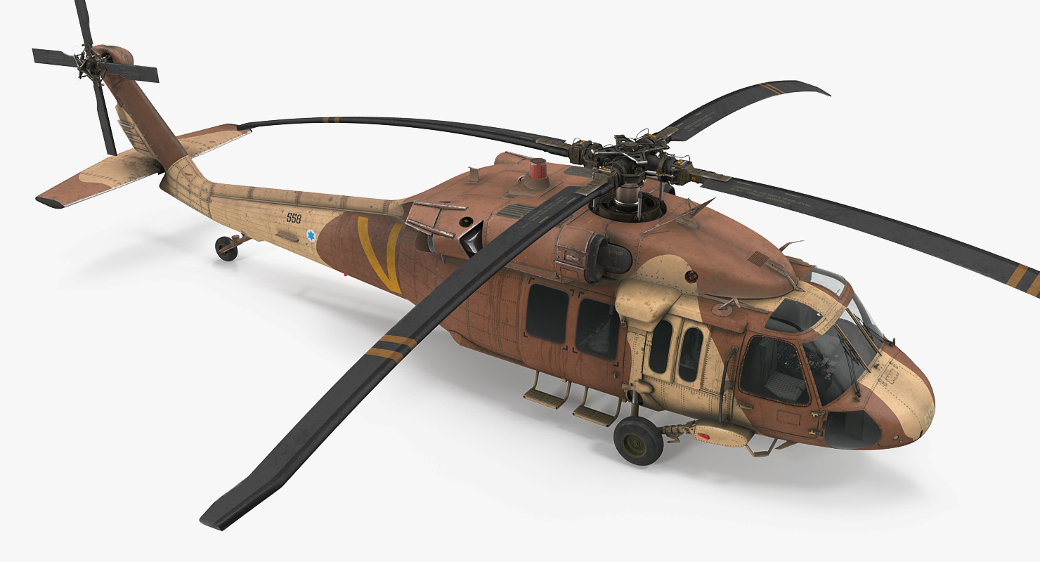 3D model Sikorsky UH 60 Black Hawk Military Israel Utility Helicopter
