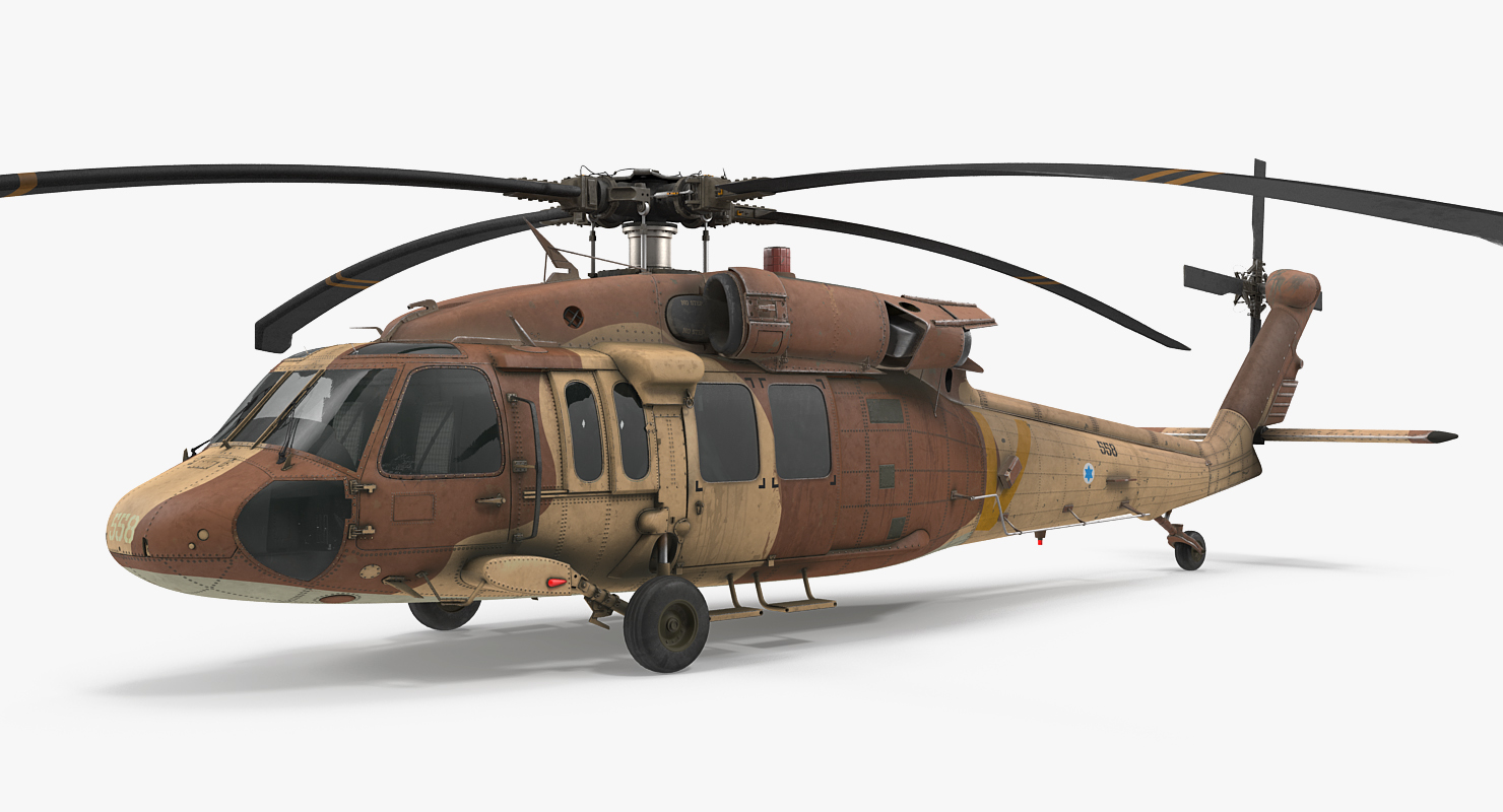 3D model Sikorsky UH 60 Black Hawk Military Israel Utility Helicopter
