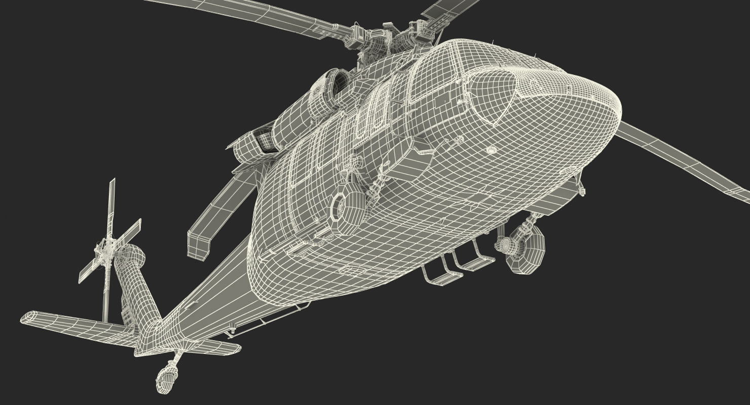 3D model Sikorsky UH 60 Black Hawk Military Israel Utility Helicopter