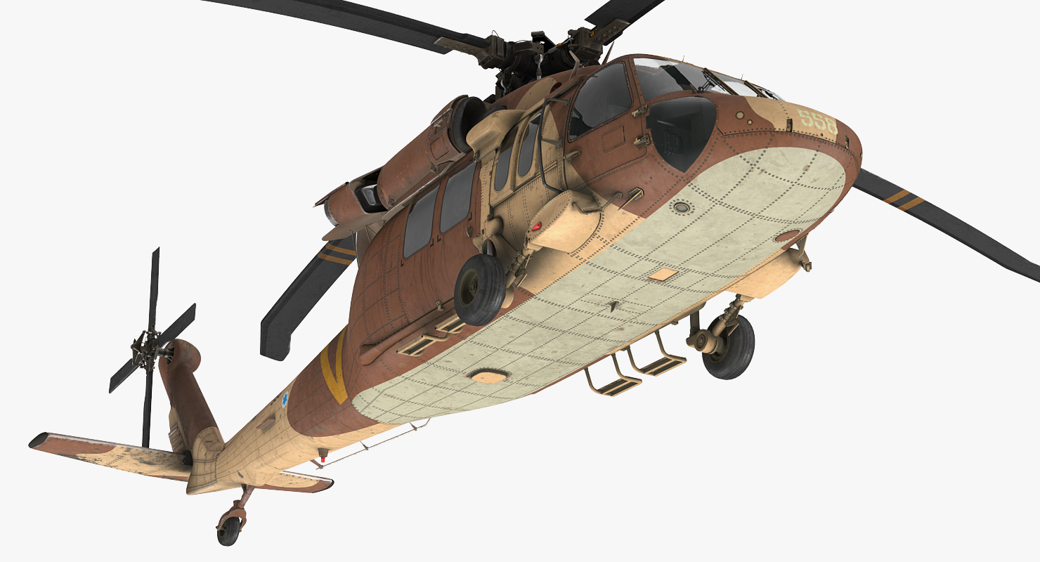 3D model Sikorsky UH 60 Black Hawk Military Israel Utility Helicopter
