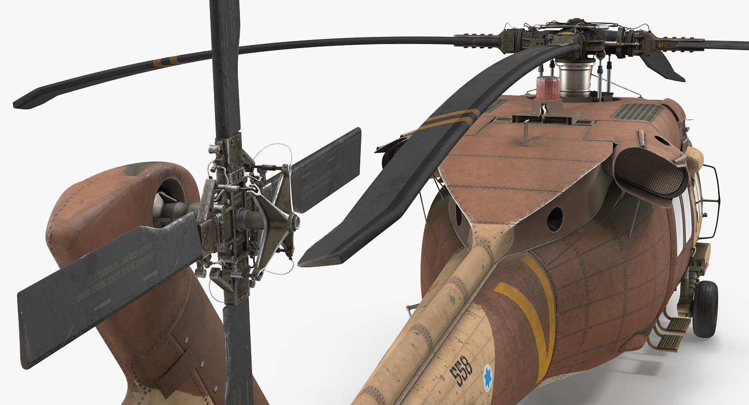 3D model Sikorsky UH 60 Black Hawk Military Israel Utility Helicopter