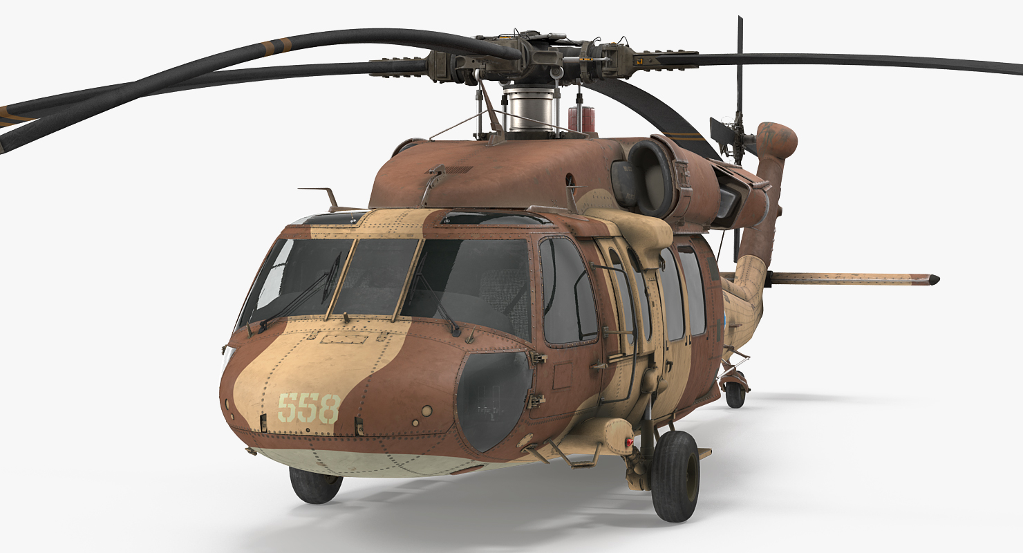 3D model Sikorsky UH 60 Black Hawk Military Israel Utility Helicopter