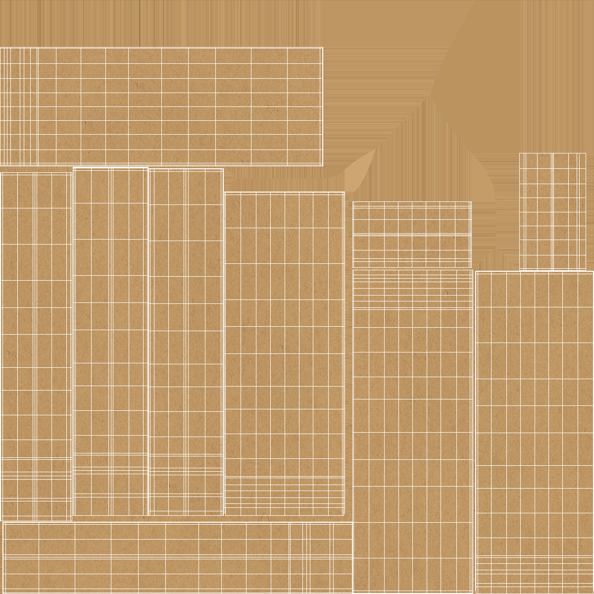 3D Brown Paper Bag for Bread Empty