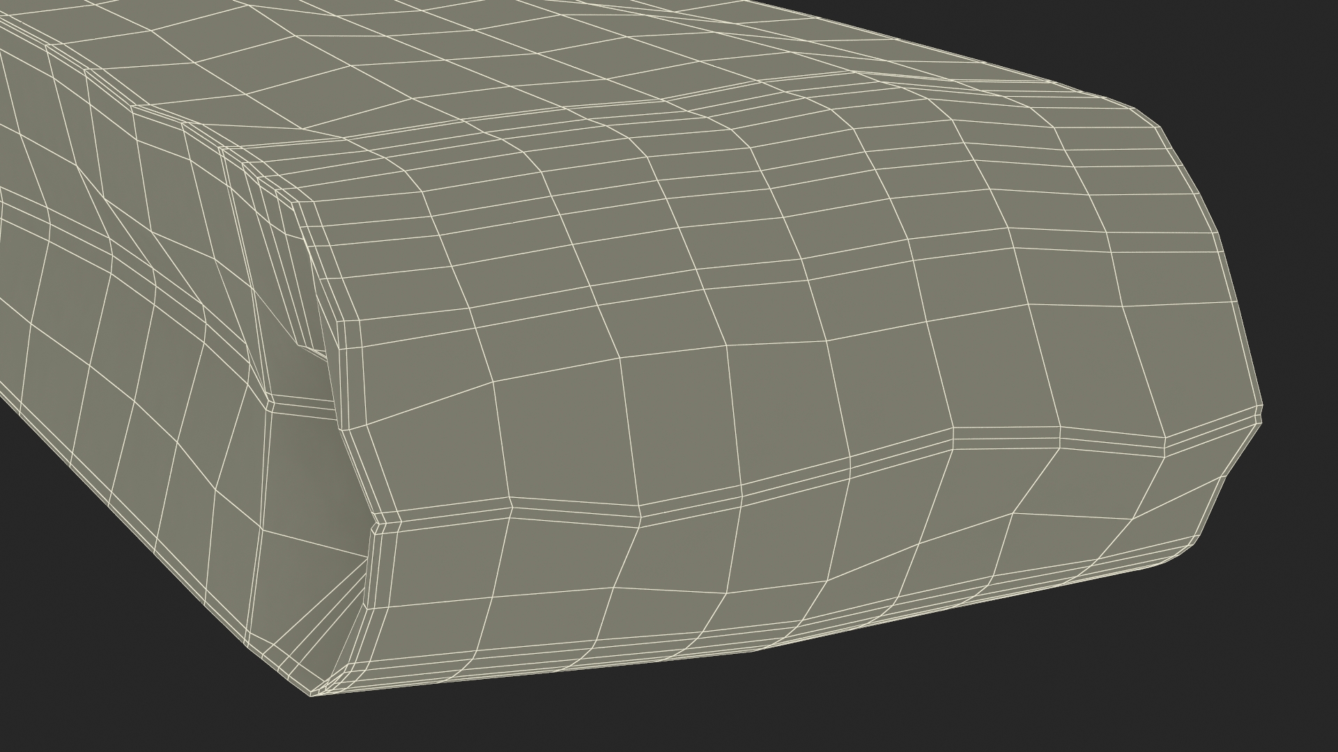 3D Brown Paper Bag for Bread Empty