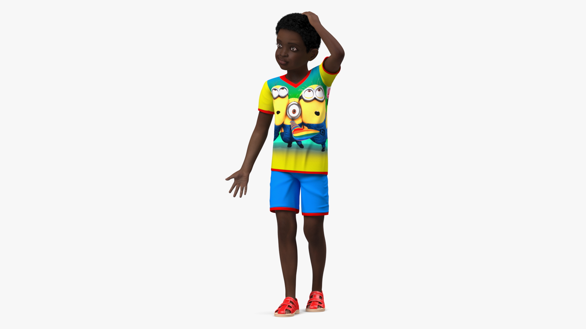 3D model Black Child Boy