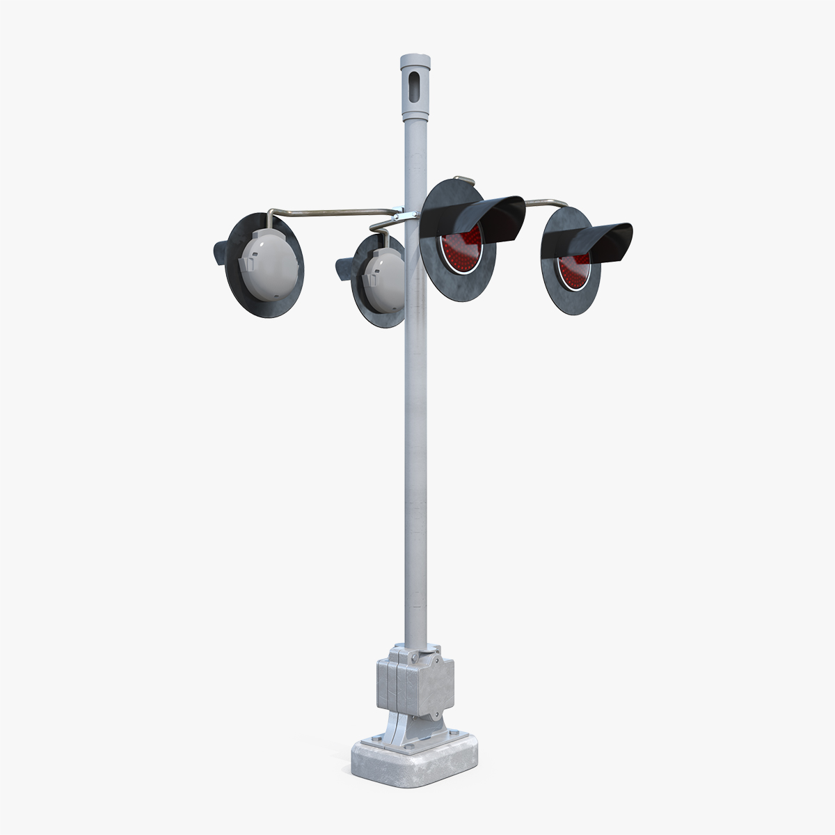 Railway Red Lights 3D Model