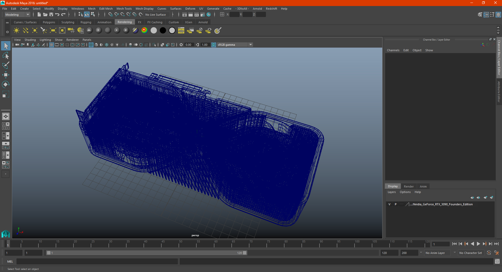 3D model Nvidia GeForce RTX 3090 Founders Edition