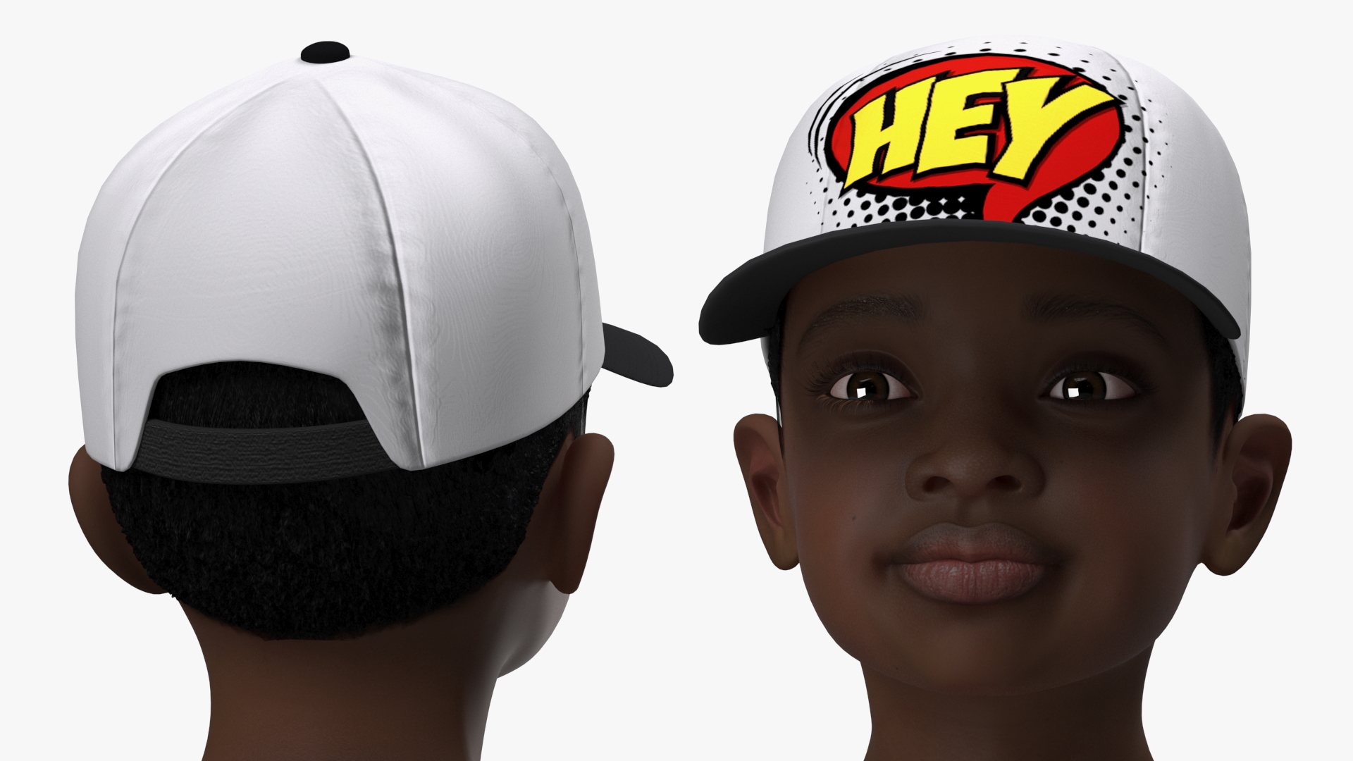 3D Black Child Boy Street Style model