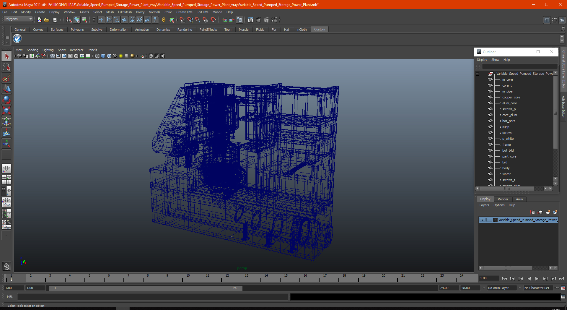 3D Variable Speed Pumped Storage Power Plant