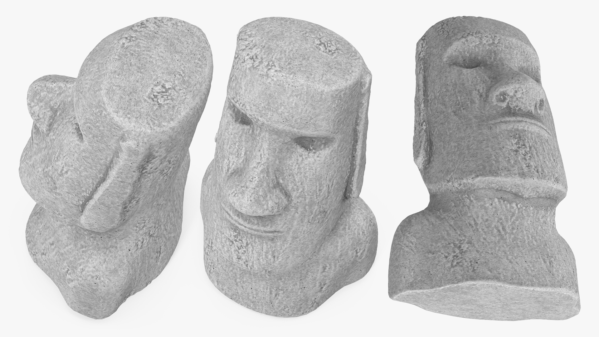 3D model Easter Island Rock Moai Statue