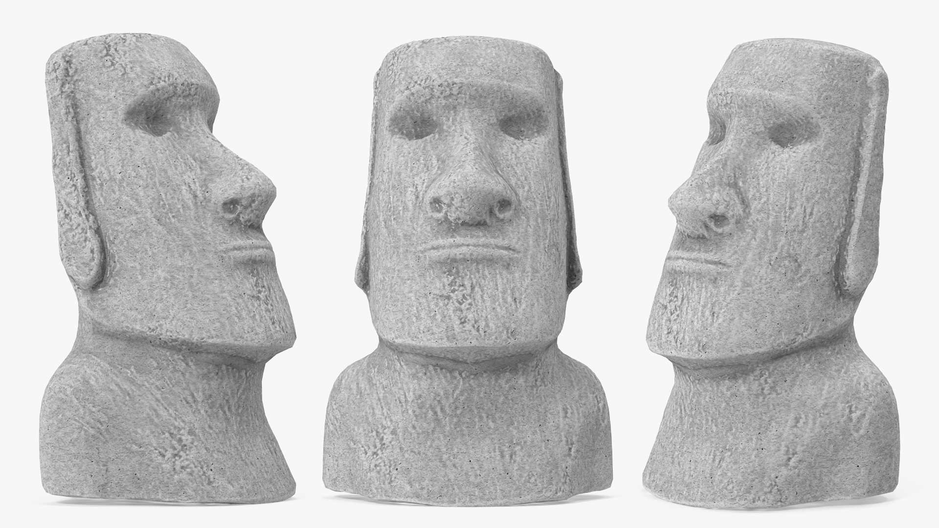 3D model Easter Island Rock Moai Statue