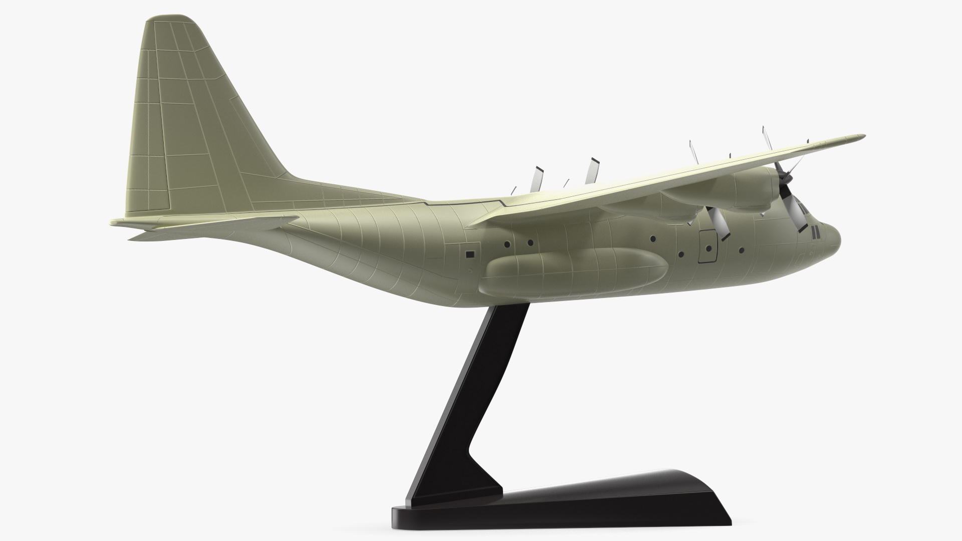 3D model Turboprop Military Transport Aircraft Scale Model with Stand