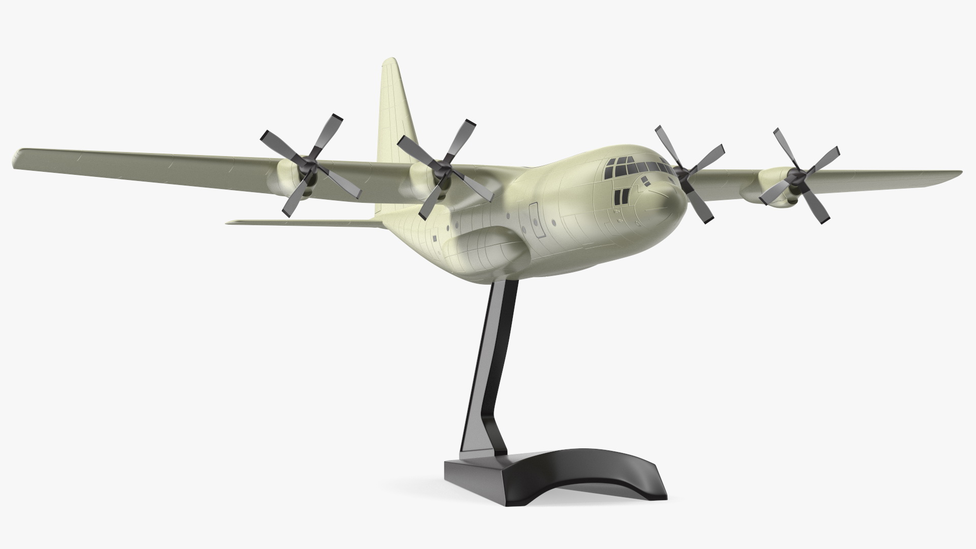 3D model Turboprop Military Transport Aircraft Scale Model with Stand