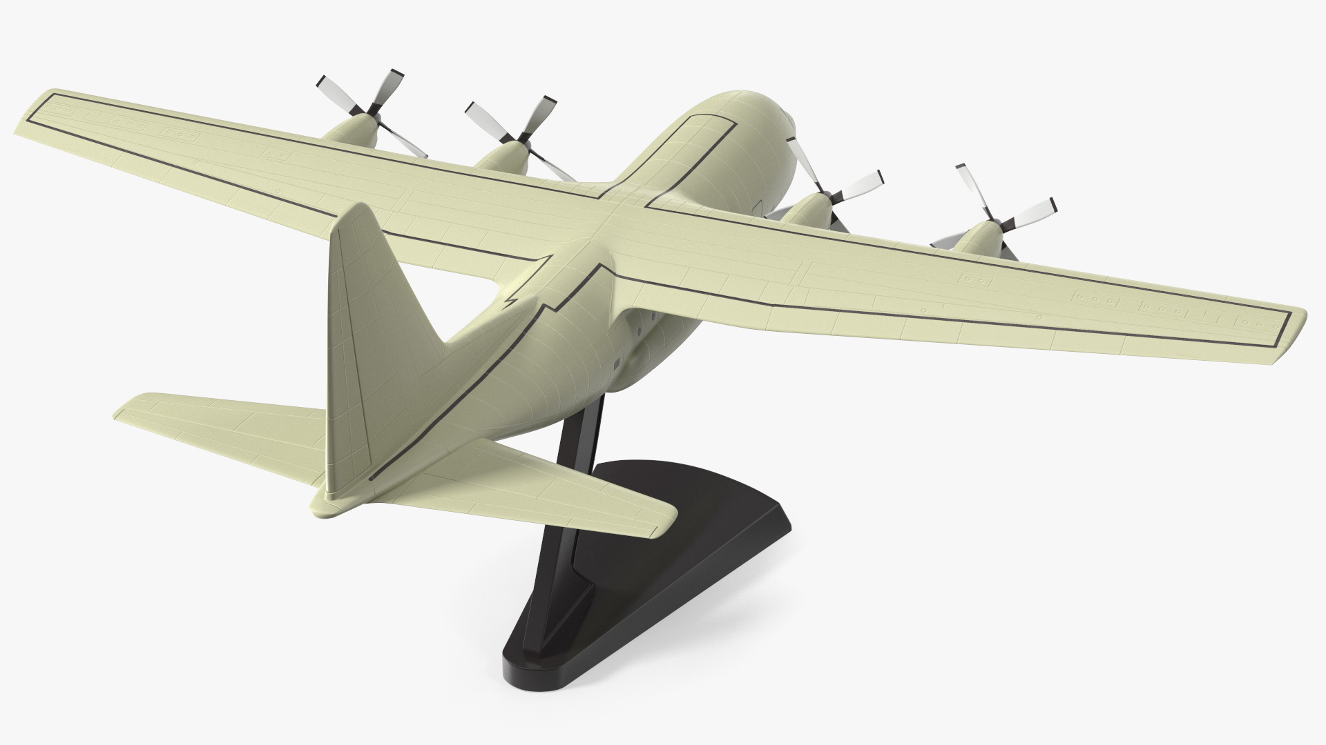 3D model Turboprop Military Transport Aircraft Scale Model with Stand
