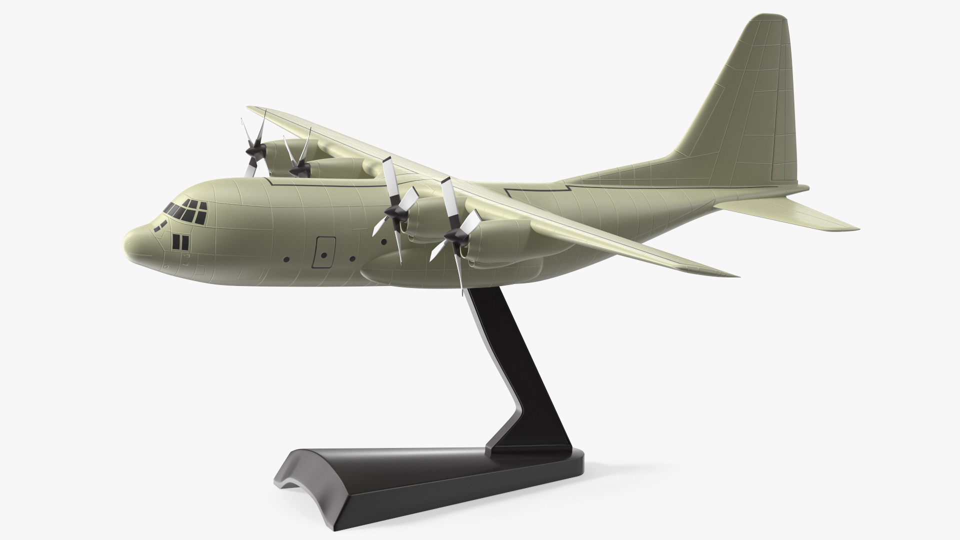 3D model Turboprop Military Transport Aircraft Scale Model with Stand