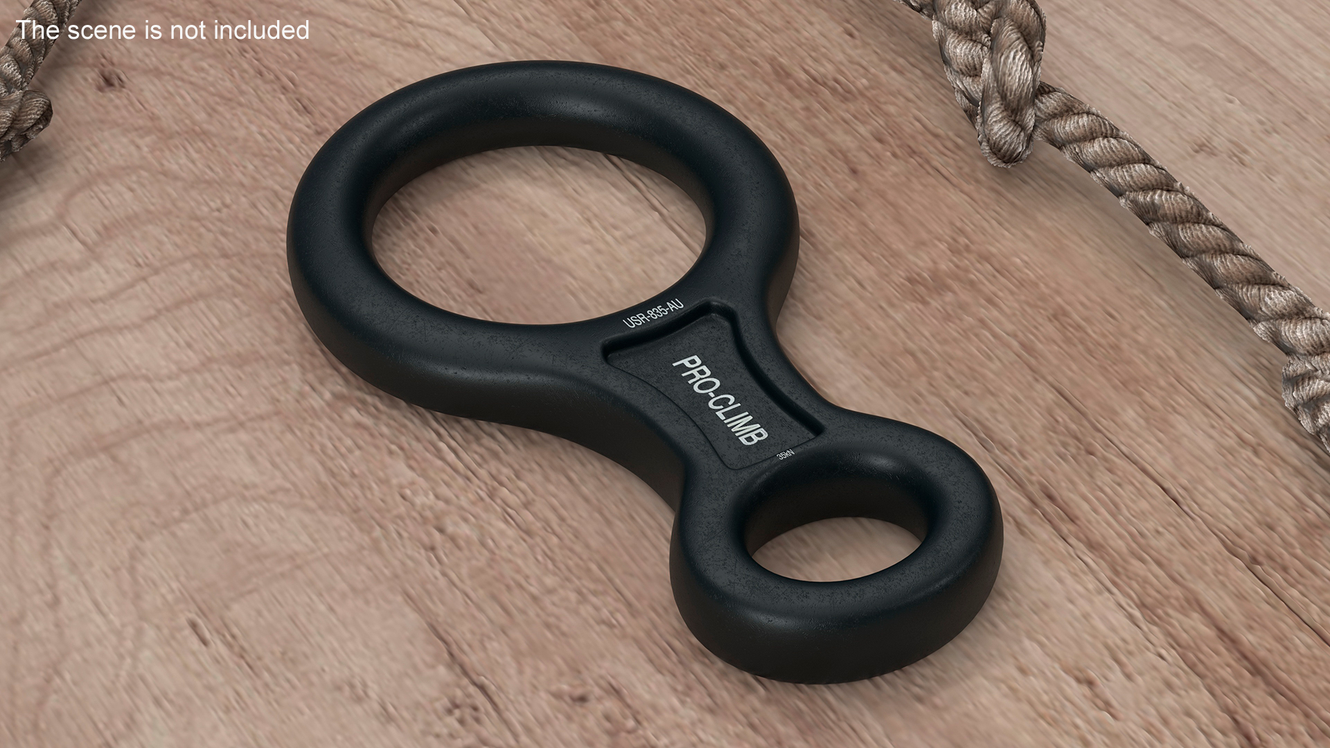 3D Figure of Eight Descender Pro-Climb Black