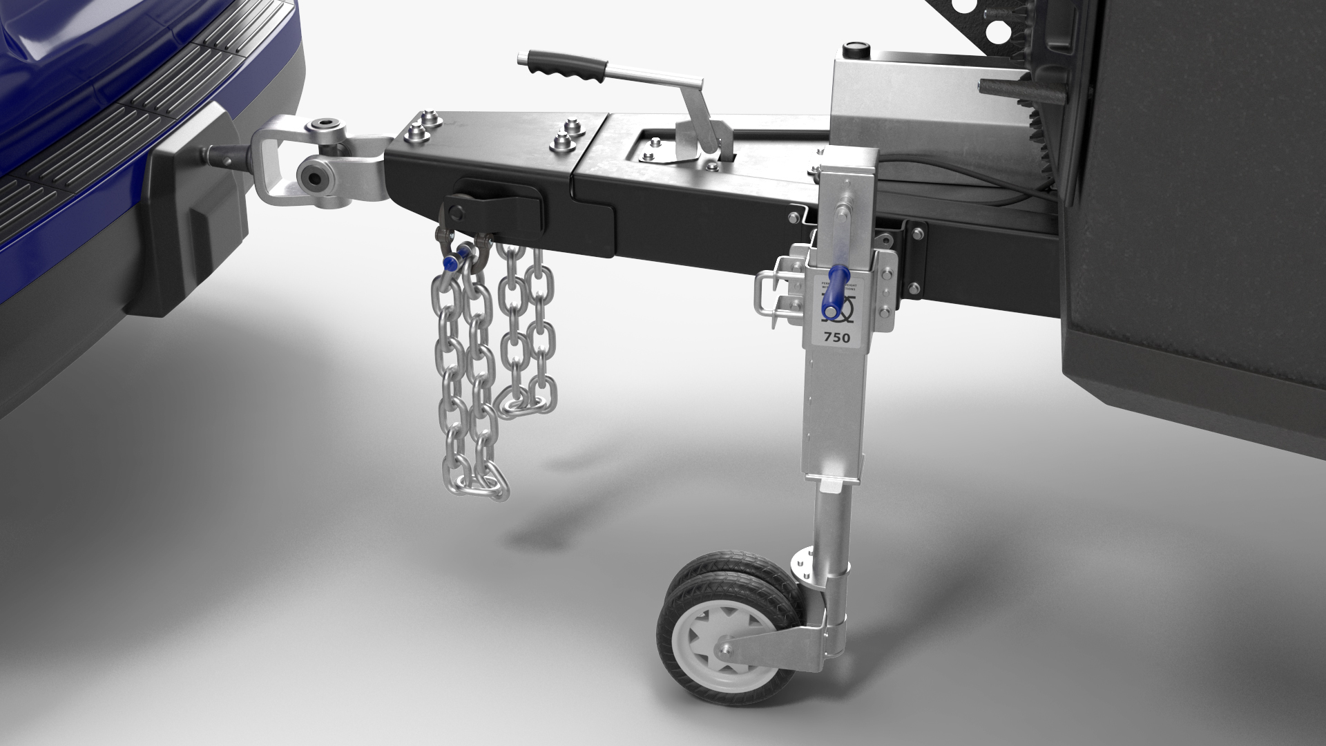 SUV with Travel Mobile Home 3D