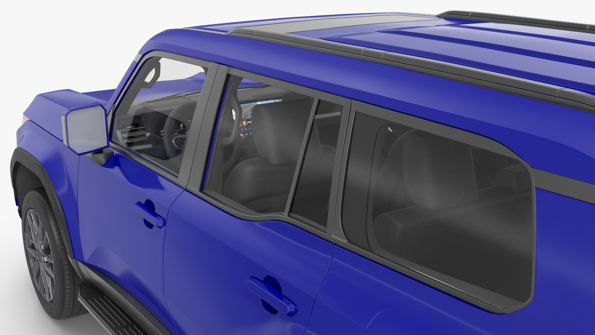 SUV with Travel Mobile Home 3D
