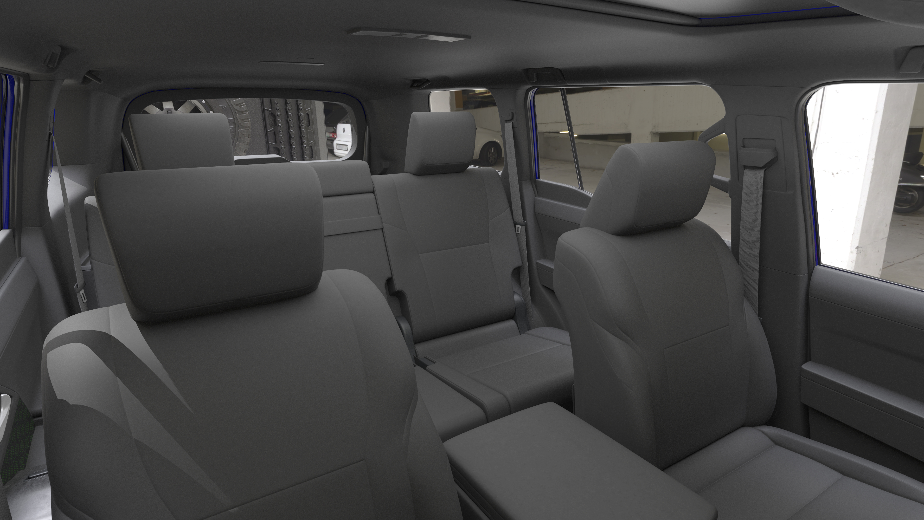 SUV with Travel Mobile Home 3D