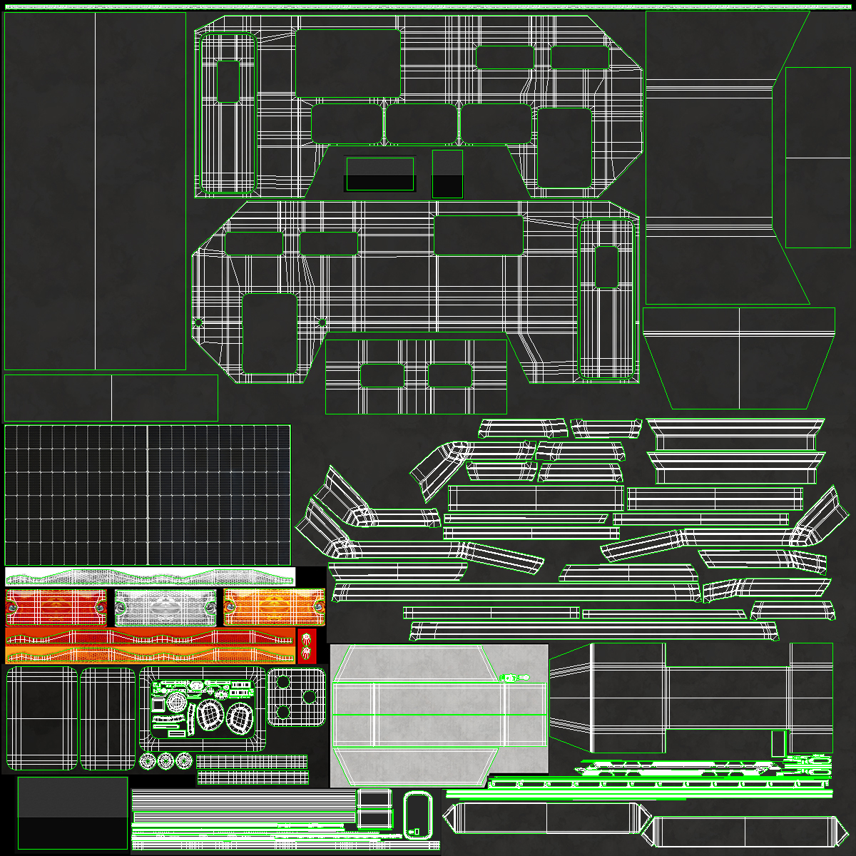 SUV with Travel Mobile Home 3D