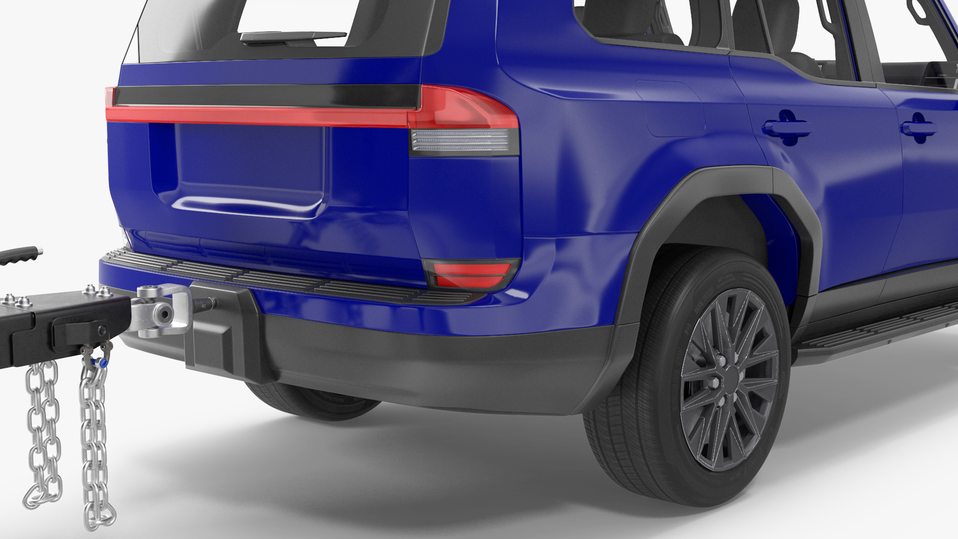 SUV with Travel Mobile Home 3D