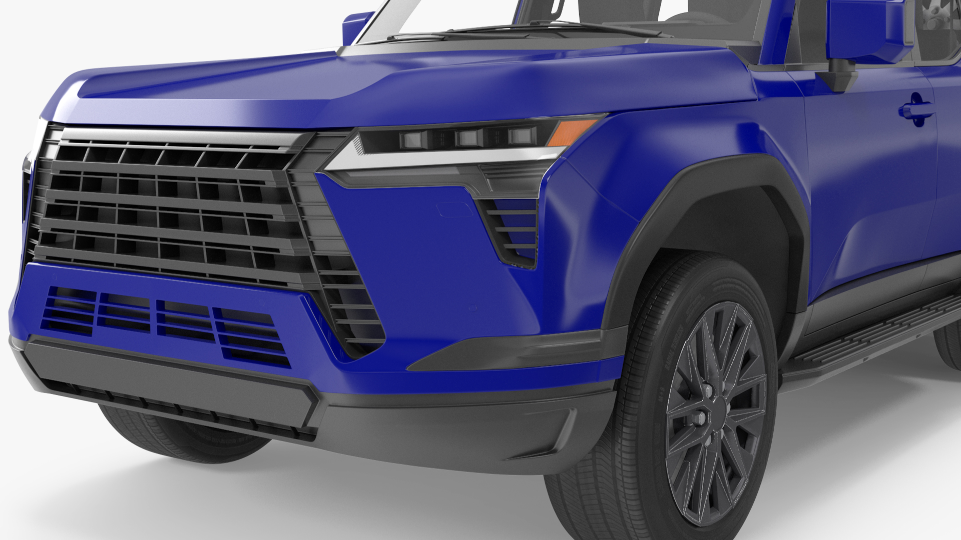 SUV with Travel Mobile Home 3D