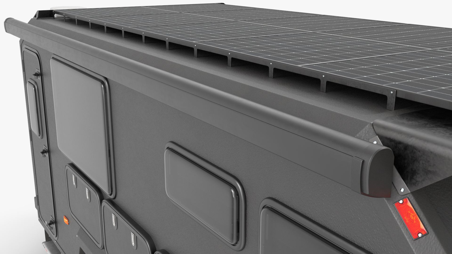 SUV with Travel Mobile Home 3D