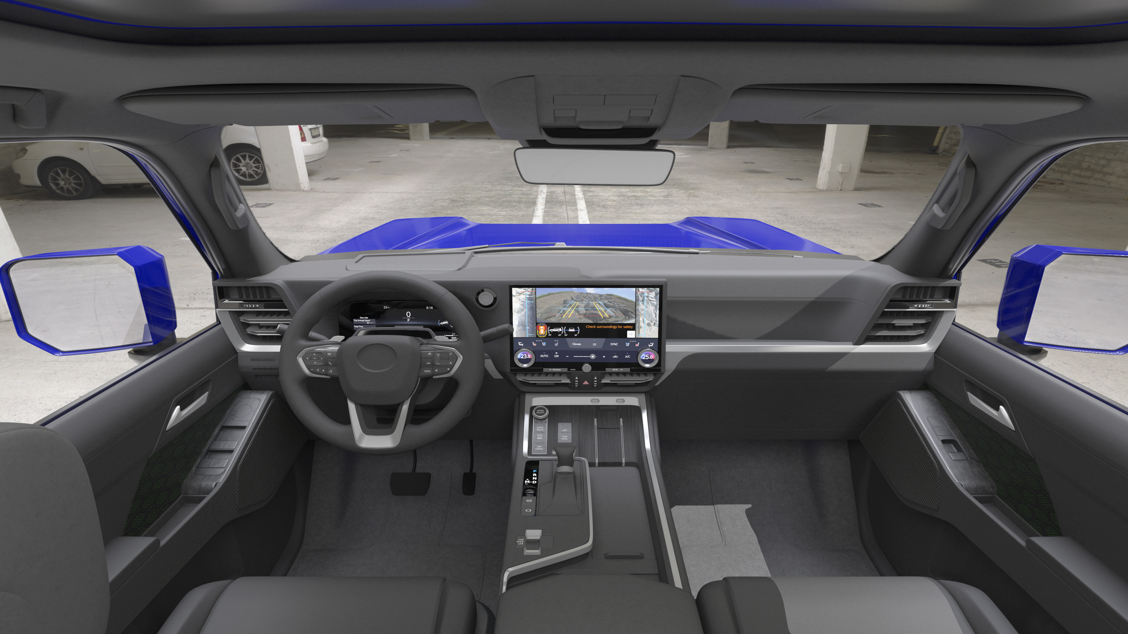 SUV with Travel Mobile Home 3D